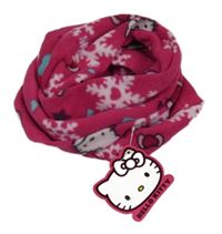 Nové - tmavorůžový fleecový nákrčník s Kitty Sanrio