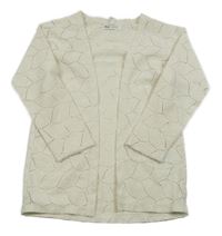 Smotanový perforovaný pletený cardigan H&M