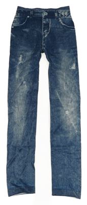 Modré thermo legíny riflového vzhledu