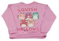 Ružová oversize mikina s Squishmallows Nutmeg