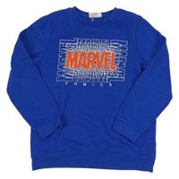 Cobaltově modrá mikina s logem - MARVEL PRIMARK