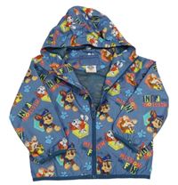 Modrošedá šušťáková jarná bunda s PAW PATROL a kapucňou nickelodeon