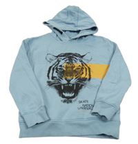 Svetlomodrá mikina s tigrom a kapucňou C&A