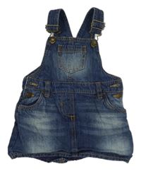 Tmavomodré rifľové podšité šaty impidimpi