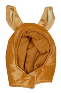 Kostým - Medová plyšová zateplená čepice s oušky George