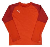 Červeno-vínová sportovní funkční mikina Puma