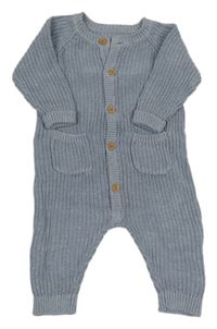 Modrý pletený overal George