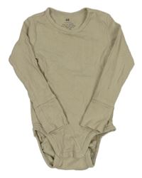 Béžové žebrované body H&M