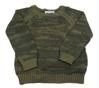 Khaki vzorovaný sveter Matalan