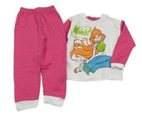 Bílo-fuchsiové pyžamo s Winx