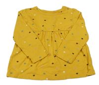 Hořčicové triko s hvězdami Topolino