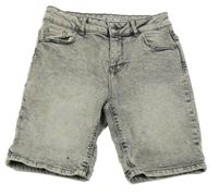 Šedé riflové slim kraťasy Denim Co.