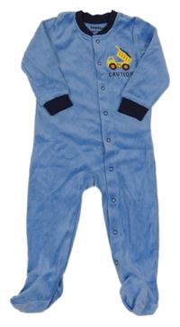 Modrý sametový overal s dumperem Lupilu