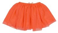 Neónově oranžová tylová sukňa H&M