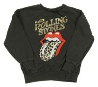 Antracitová hudební mikina s potiskem - The Rolling Stones George