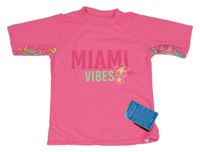 Nové - Neonově růžové UV tričko s nápisem Dunnes