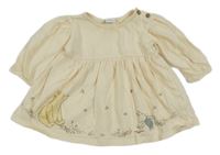 Béžové bavlnené šaty s Púem a Prasátkem Disney