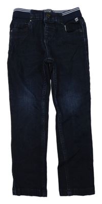 Tmavomodré elastické skinny rifle Maine