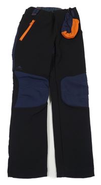 2set - Černo-tmavomodré softshellové kalhoty + sáček