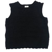 Čierna vzorovaná svetrová vesta F&F