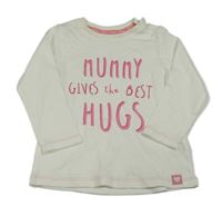 Biele tričko s ružovým nápisom zn. Dunnes Stores