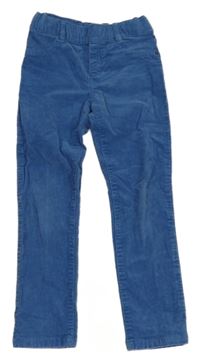 Modré elastické manšestráky 