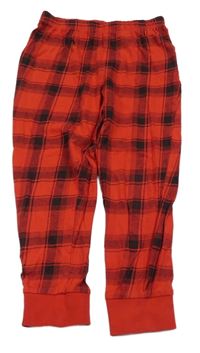 Červeno-černé kostkované pyžamové kalhoty lupilu