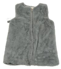 Nové - Sivá podšitá kožušinová vesta Primark