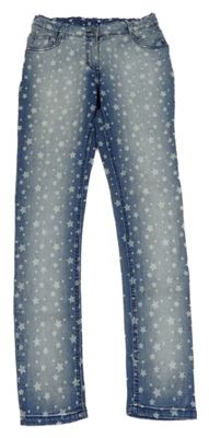 Modré skinny rifle s hvězdičkami Yigga