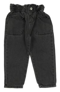 Tmavosivé paper bag rifle s vreckami Zara