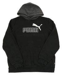 Černá mikina s logem a kapucí Puma
