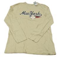 Nové - béžové triko s nápisem Primark