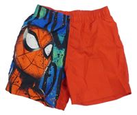 Červeno-modré plážové kraťasy so Spidermanem Marvel