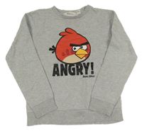 Sivá melírovaná mikina s Angry Birds H&M