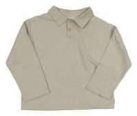 Béžový sveter s golierikom