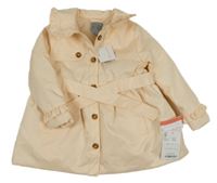 Nové - Marhuľový šušťákový zateplený kabát s golierikom Tahari