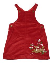 Červené zamatové na traké šaty s laní