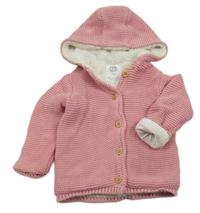 Ružový prepínaci zateplený sveter s kapucňou F&F