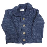 Tmavomodrý melírovaný prepínaci sveter Next