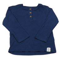 Tmavomodré žebrované triko M&S