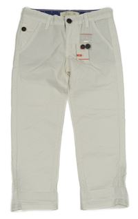 Nové - Bílé chino plátěné kalhoty 