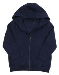 Tmavomodrá prepínaci mikina s kapucňou George