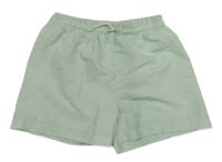 Mintovo-smetanové pruhované plážové kraťasy George