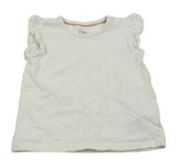 Biele tričko s madeirou C&A