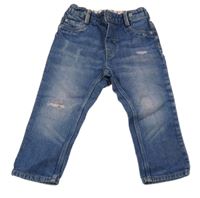 Modro-ružové rifle s vyšúchaním H&M