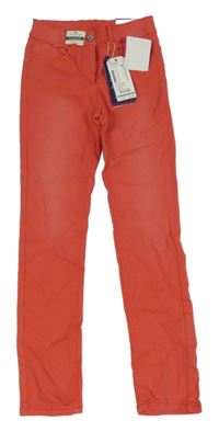 Nové - Jahodové skinny elastické rifle Tom Tailor