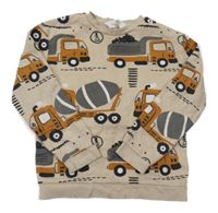Béžová mikina s autami H&M