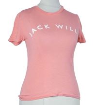 Dámské růžové tričko s logem Jack Wills 