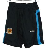 Pánske čierno-modré šušťákové športové kraťasy s erbem Umbro