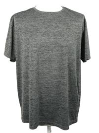 Pánske sivé melírované športové tričko Matalan